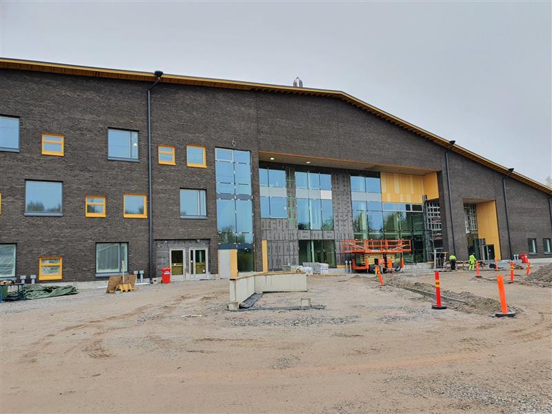 Nauriskaken koulun työmaan kuukausitiedote 1.10.2021