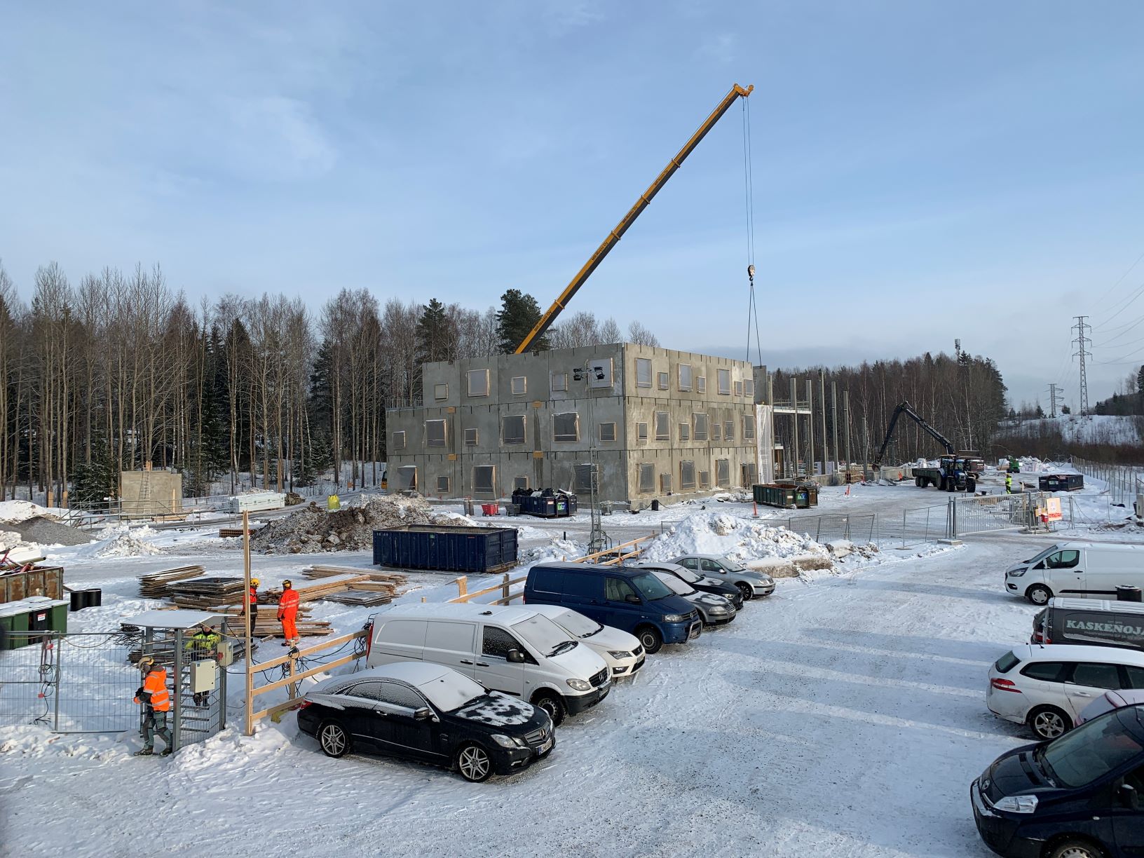 Nauriskasken koulun työmaan kuukausitiedote 29.1.2021