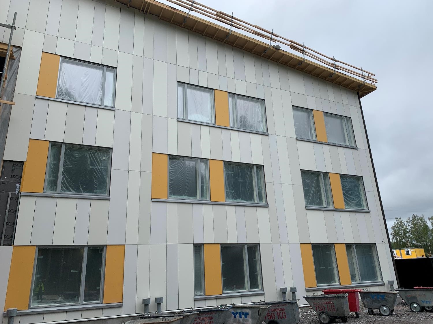 Nauriskasken koulun työmaan kuukausitiedote 3.8.2021