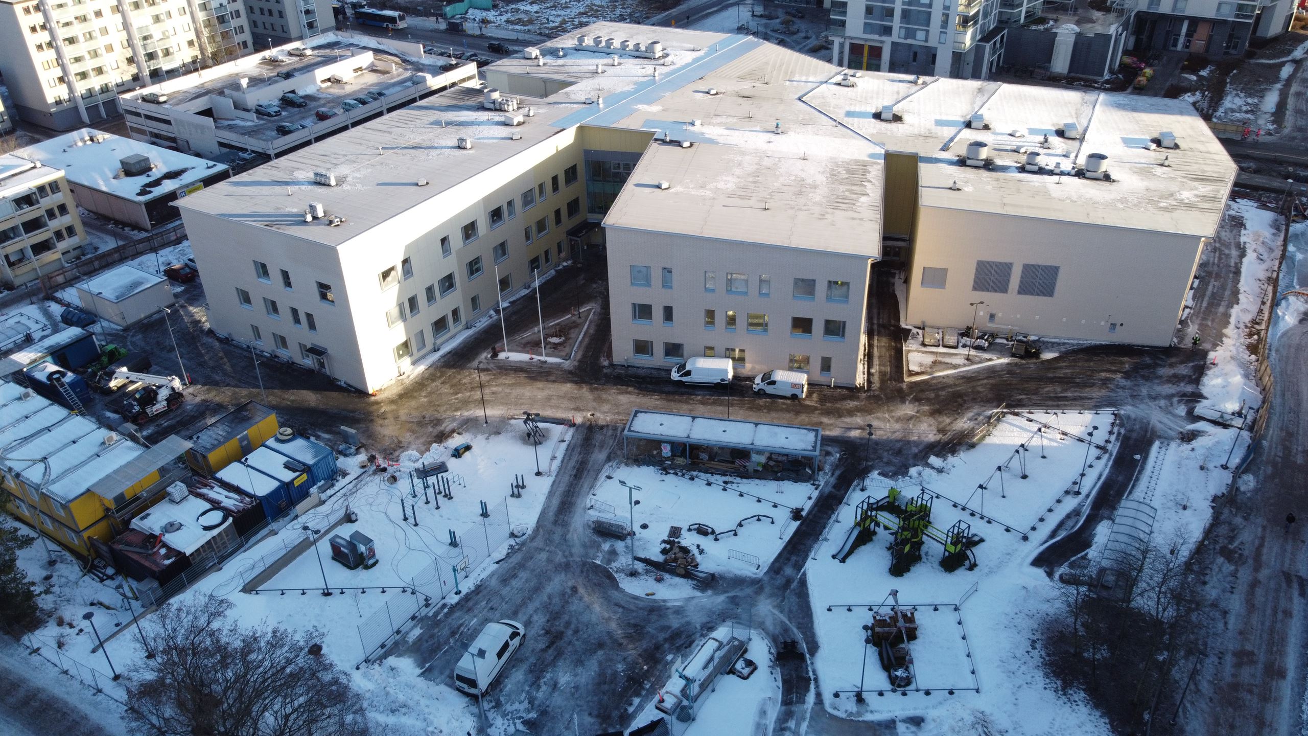 Perkkaan koulun työmaatiedote 2.2.2022