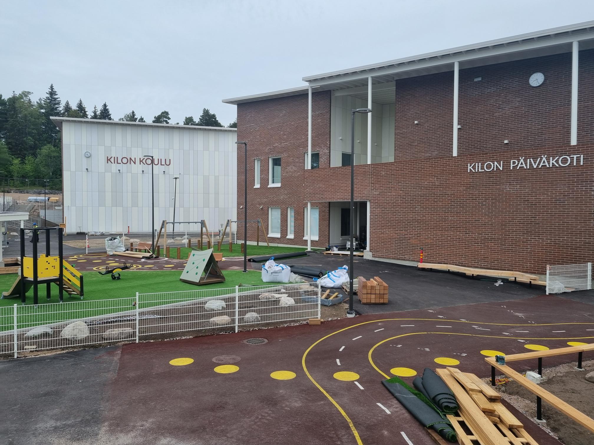 Kilon koulu ja päiväkoti työmaatiedote 082023